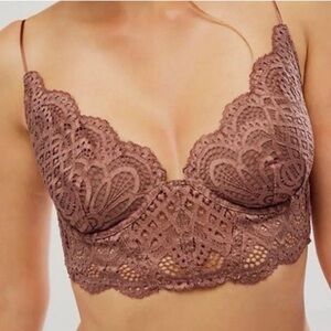 Free People All Yours Underwire Bra in Hickory